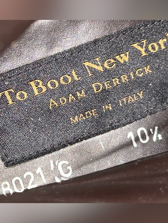 To Boot Adam Derrick Dark Brown Suede Leather Zipper Chelsea Boots Size 10.5 main image 4